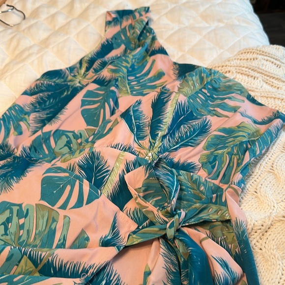 Cupshe pink palm one-shoulder sundress - Picture 2 of 5